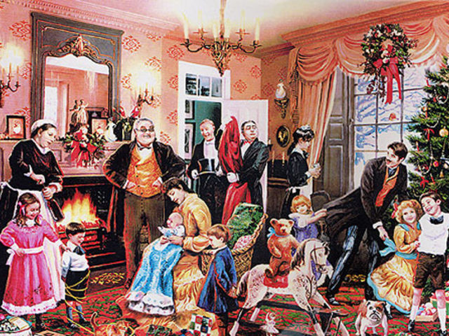 Let's kick off this Victorian Christmas party. What carol are you singing?