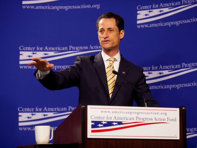 Weiner faces up to 10 years in prison for transmitting obscene material to a 15-year-old girl.