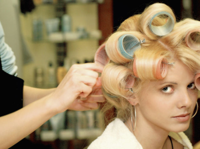 "Welcome to the beauty salon! What are we doing with your hair today?"