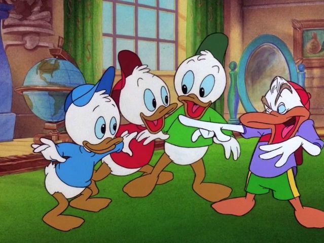 Complete the trio from Duck Tales: Huey, Dewy, and...