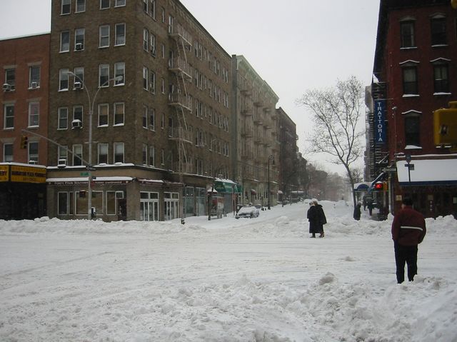 New York was hit with a major snowstorm on Tuesday, which of the following happened as a result of that storm?