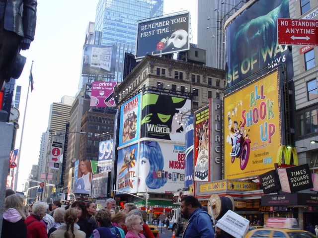 NPR reported this week that a blind patron is suing which massively popular Broadway musical for not providing audio description services?