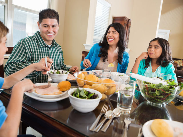 What do you do after you've finished eating dinner at a friend's house?