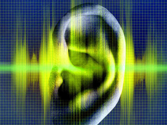 The average person can hear sounds down to…