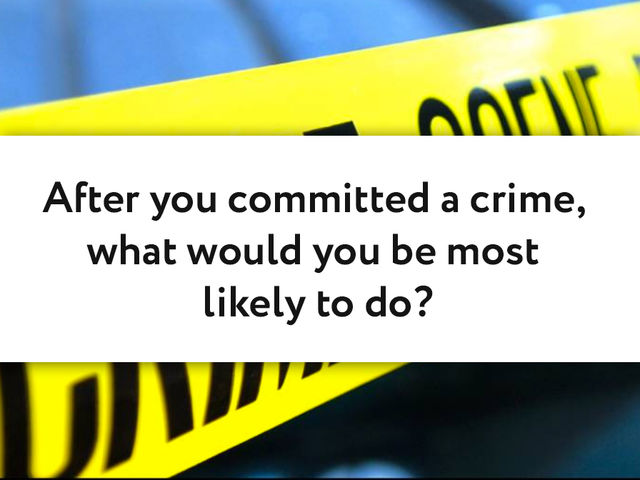 After you committed a crime, what would you be most likely to do?