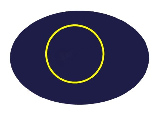 What do you see inside the oval?