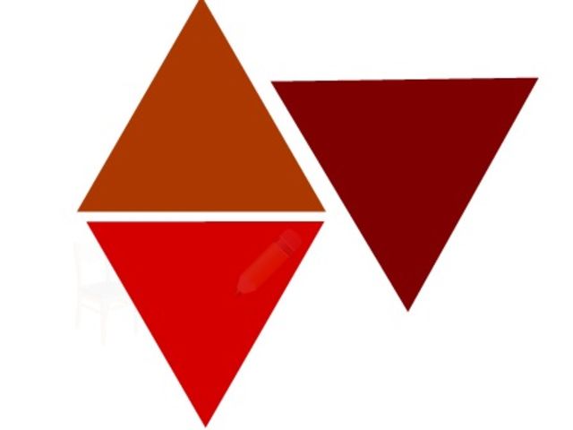 Can you see something in at least one of these triangles?