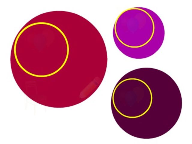 What can you see in the circles?