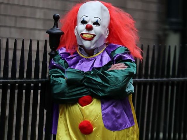 You're walking down the road, and come across this creepy clown. What do you do?