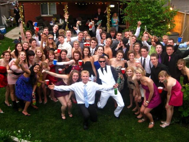 At the party, you're most likely...
