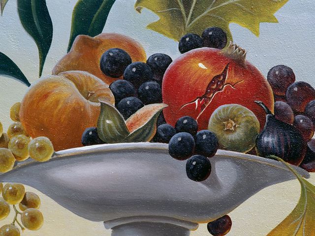 Where does your eye go first in this still life?