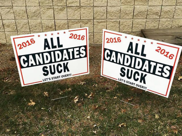 2016 election signs - with a twist!