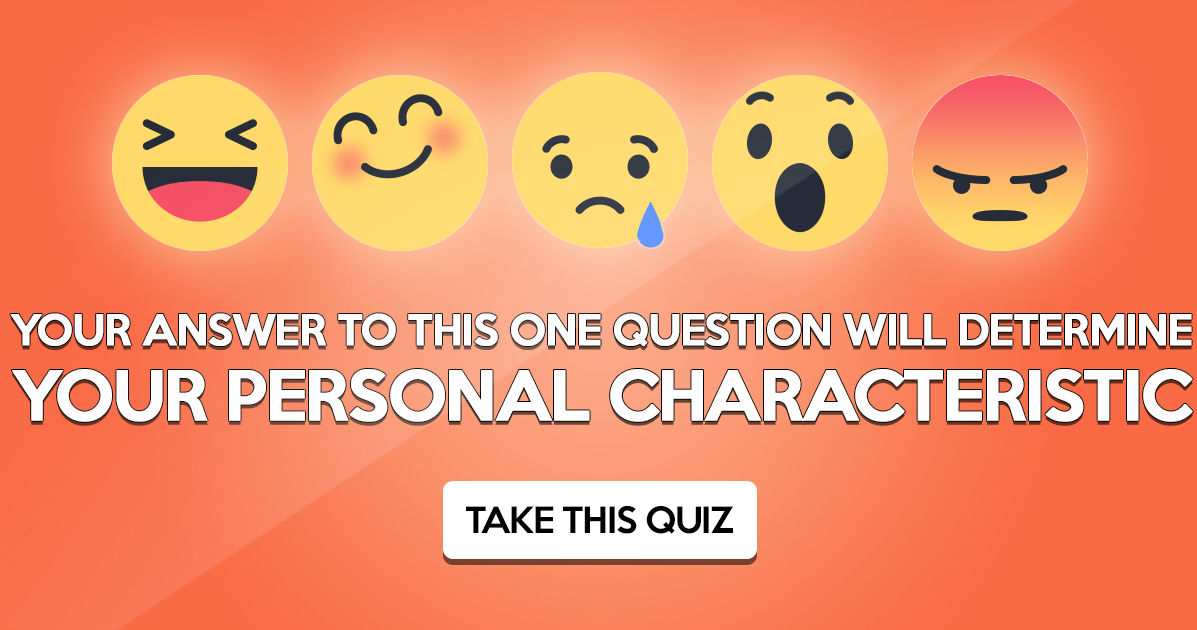 What Is Your Personal Characteristic According To This One Question