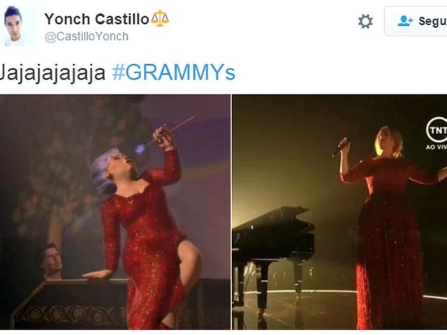 Aunque Adele estaba preciosa, no se salvó de los memes...