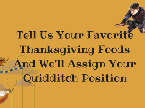 Tell Us Your Favorite Thanksgiving Foods And We'll Assign Your Quidditch Position