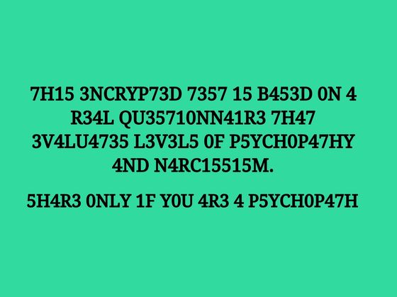 Can You Pass A REAL 10-Question Psychopath Test?