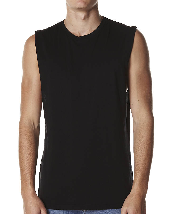 plain black muscle tee