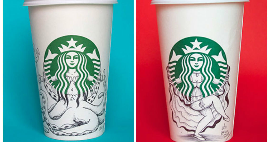 This Incredible Art Series Reveals Exactly What The Starbucks Siren