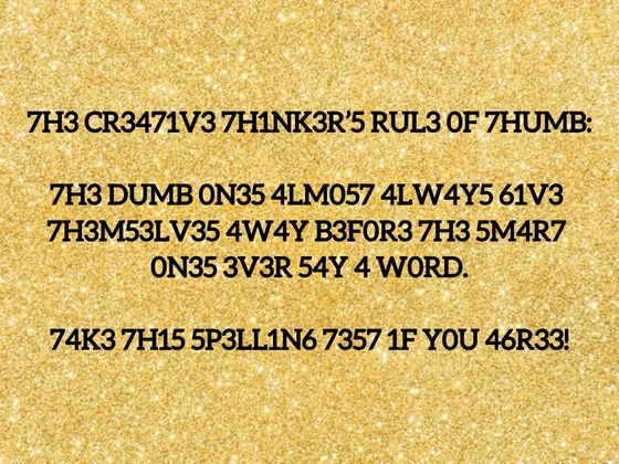 Only Highly Creative Thinkers Can Read And Pass This Encrypted Spelling Test