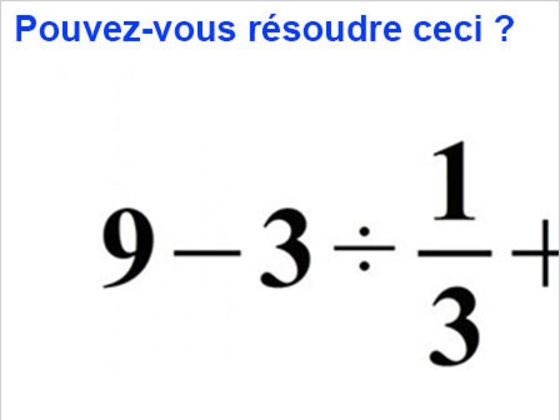 Etes-vous un pro des maths ?