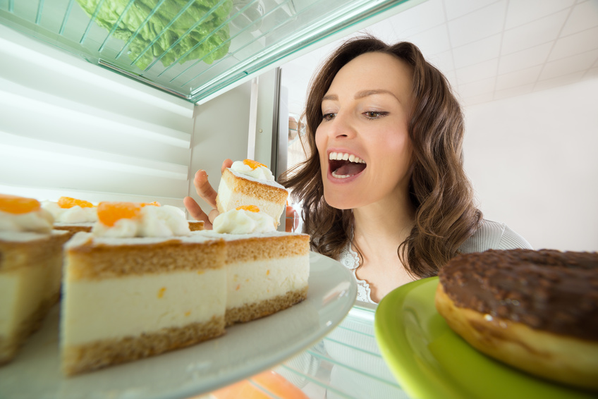 Hasil gambar untuk eating from refrigerator
