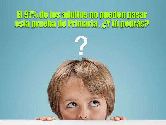 El 97% de los adultos no pueden pasar esta prueba de primaria