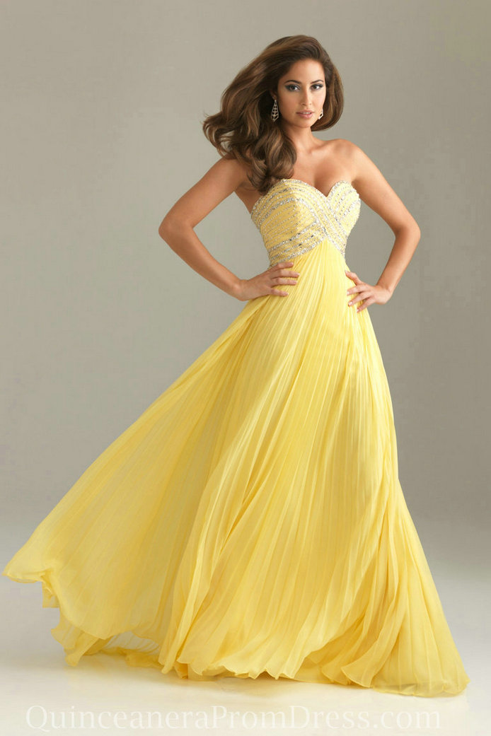 light yellow prom dresses