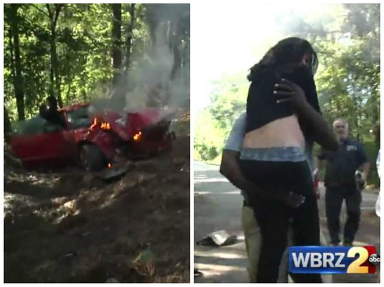 This Louisiana Cameraman Just Saved A Pregnant Woman From A Burning Car And You Can Watch The Heart-Stopping Rescue Here!