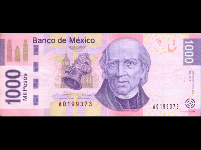 Frente billete 1,000 pesos