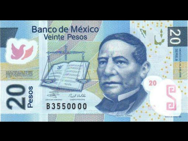 Frente billete 20 pesos