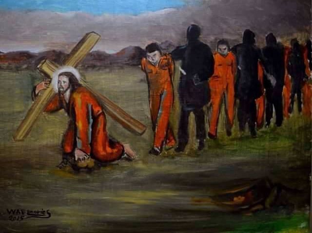 7ª Estação:Jesus recebe a cruz 