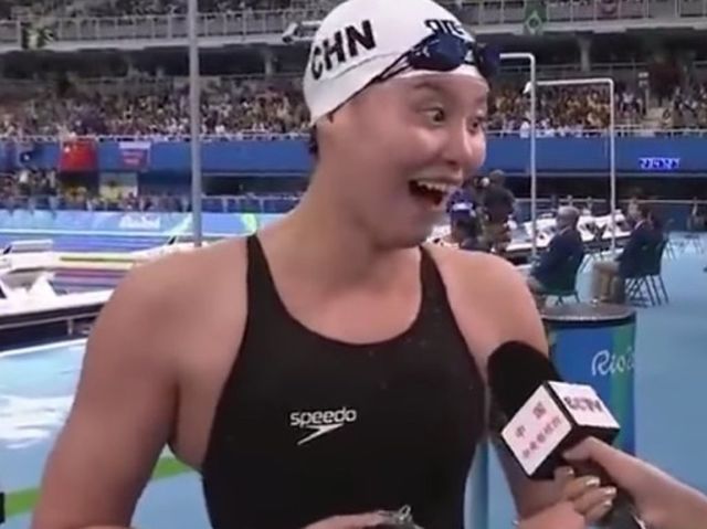 Now that's a serious happy face!